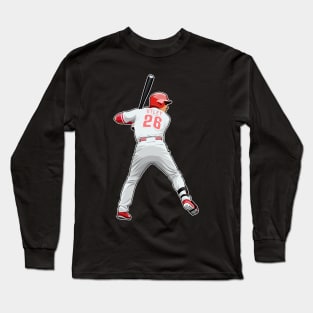 Chase Utley #26 Bats Ready Long Sleeve T-Shirt